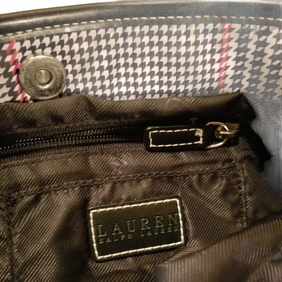 LAUREN RALPH LAUREN Houndstooth Tote (12" X 13") - Picture 4 of 6